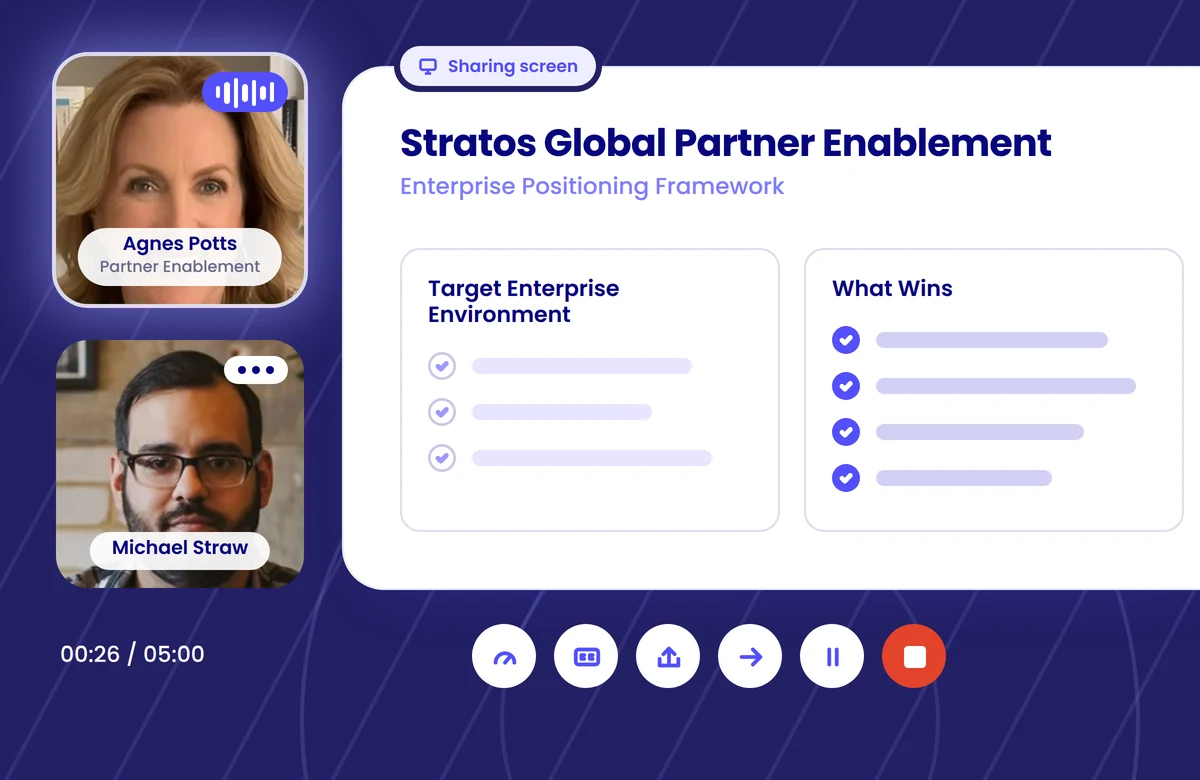 A roleplay with two AI participants and a shared screen